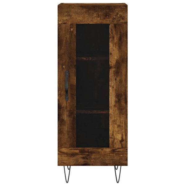 vidaXL Högskåp rökfärgad ek 34,5x34x180 cm konstruerat trä Brun