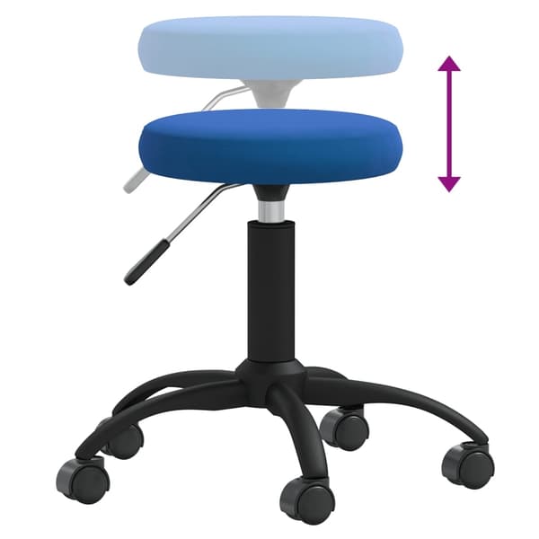 vidaXL Massagepall blå sammet Blå