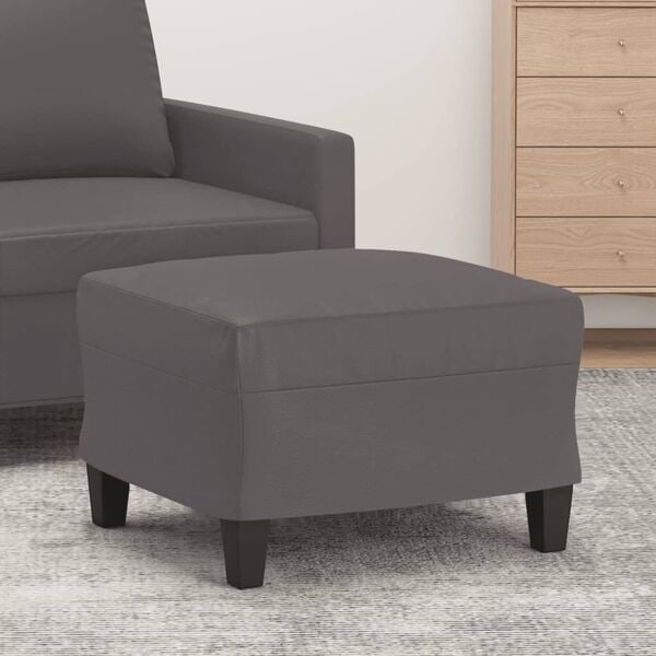 vidaXL Fotpall grå 60x50x41 cm konstläder Grå
