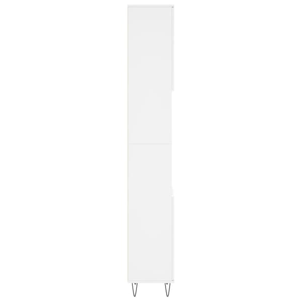 vidaXL Badrumsskåp vit 30x30x190 cm konstruerat trä Vit