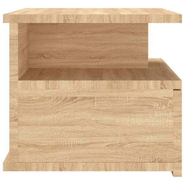 vidaXL Svävande sängbord 2 st sonoma-ek 40x31x27 cm konstruerat trä Brun