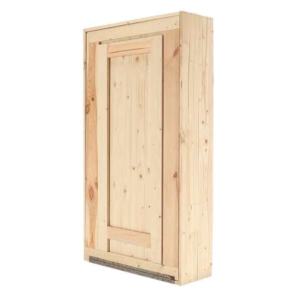 Esschert Design Väggmonterat barbord med utfällbar hylla L natur Brun