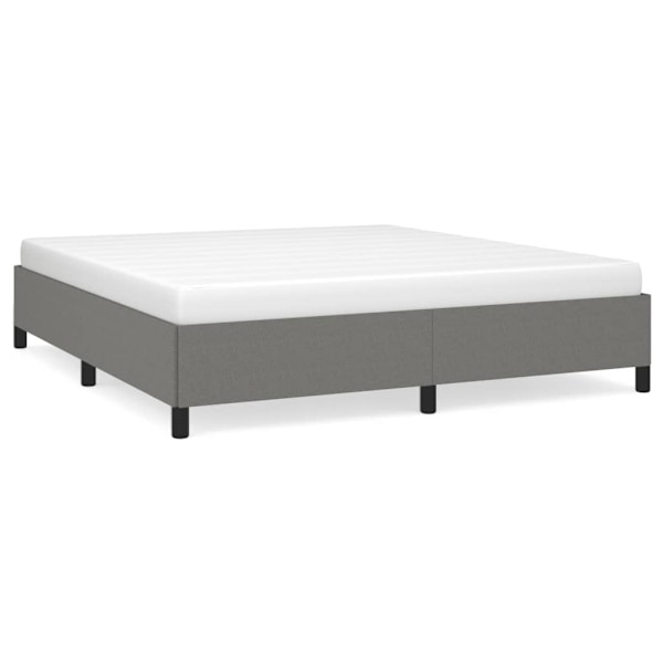 vidaXL Sängram utan madrass mörkgrå 160x200 cm tyg Grå