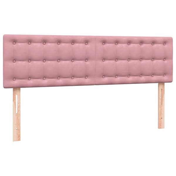 vidaXL Ramsäng med madrass rosa 160x210 cm sammet Rosa