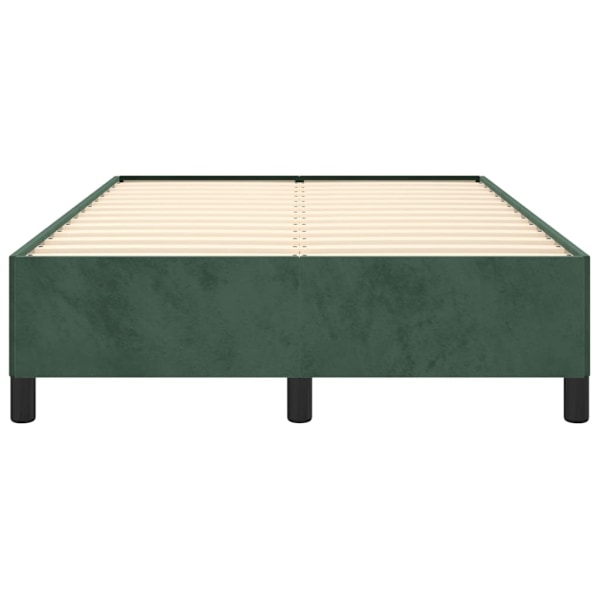 vidaXL Sängram utan madrass mörkgrön 120x200 cm sammet Grön