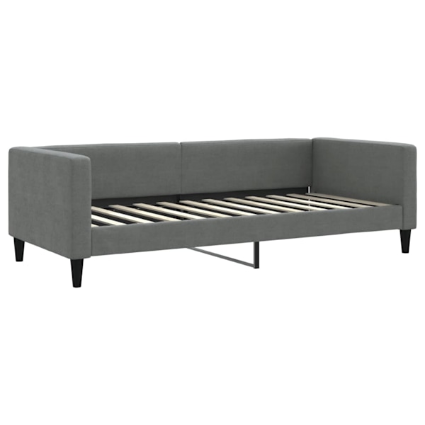 vidaXL Dagbädd utdragbar med lådor mörkgrå 90x200 cm tyg Grå