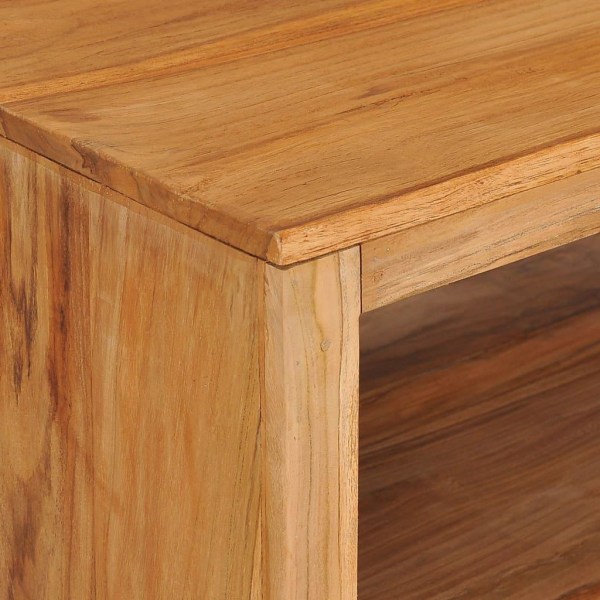 vidaXL Soffbord 80x80x40 cm massiv teak Brun