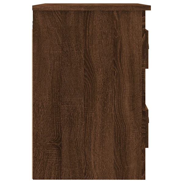 vidaXL Väggmonterad sängbord 2 st brun ek 41,5x36x53cm Brun