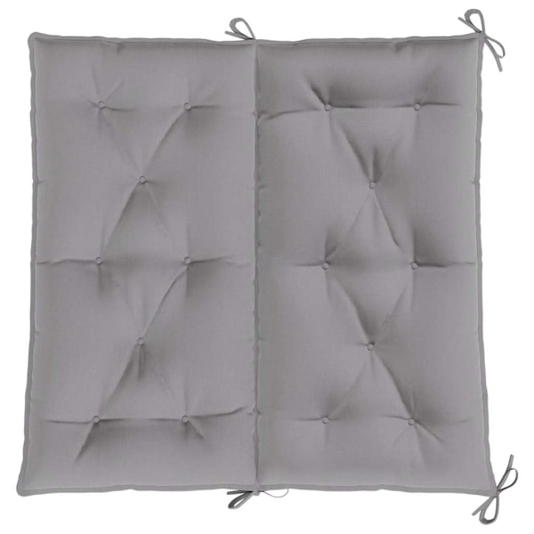 vidaXL Bänkdyna för trädgården grå 100x(50+50)x7 cm oxfordtyg grå