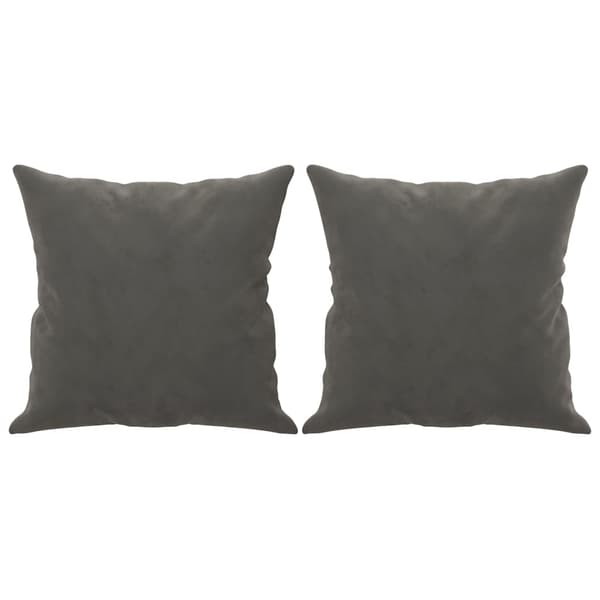vidaXL Prydnadskuddar 2 st grå 40x40 cm sammet Grå