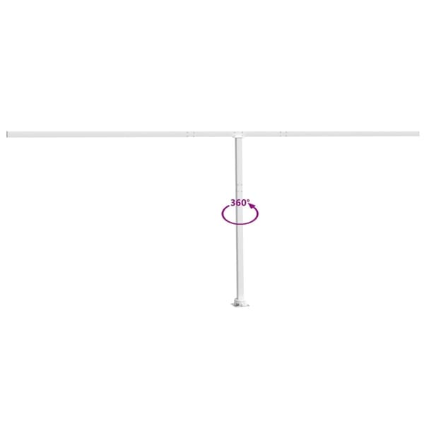 vidaXL Markisstolpar set vit 600x245 cm järn White