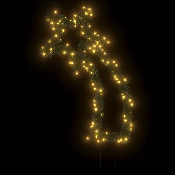 vidaXL Julmeteor med spett 115 LEDs 85 cm Grön