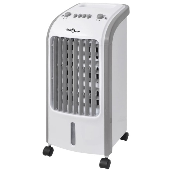 vidaXL Luftkylare 80 W 5 L 270 m³/tim. 25x26x56 cm grå