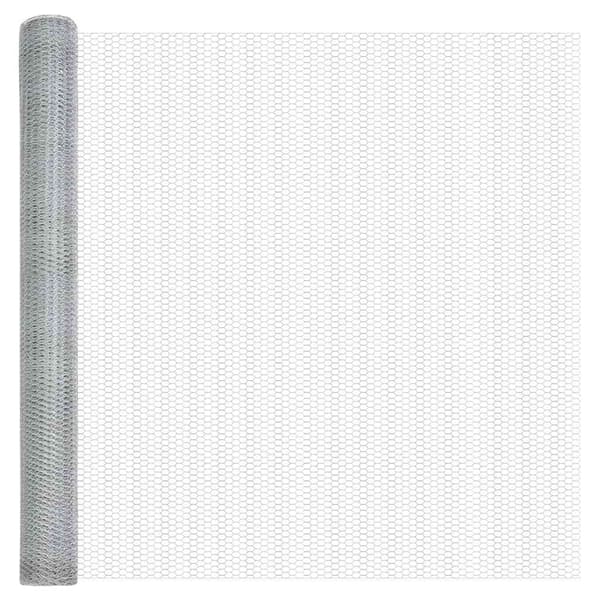 vidaXL Hexagonal stängsel med betongfundament 100 x 1,6 m Silver Mesh Silver