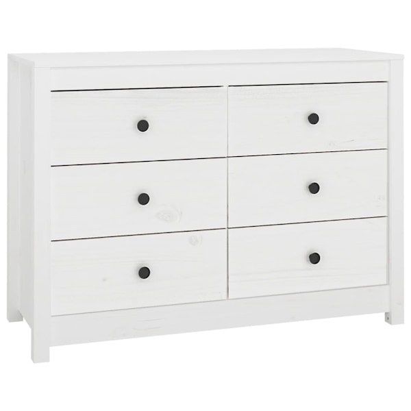 vidaXL Sidoskåp vit 100x40x72 cm massiv furu Vit