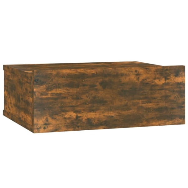 vidaXL Svävande sängbord rökfärgad ek 40x30x15 cm konstruerat tr Brun