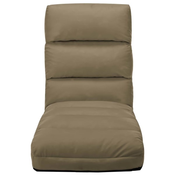 vidaXL Golvstol vikbar cappuccino konstläder Brun