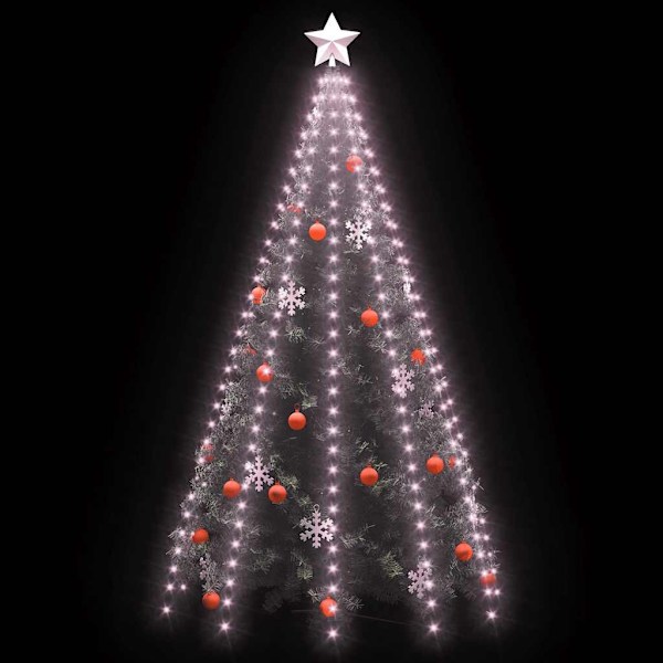 vidaXL Ljusnät för julgran 300 LED 300 cm Grön