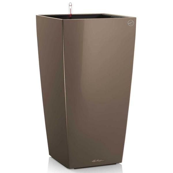 LECHUZA Blomkruka Cubico 40 ALL-IN-ONE högglans taupe 18215 Taupe