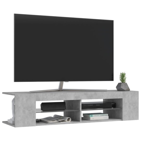 vidaXL TV-bänk med LED-belysning betonggrå 135x39x30 cm grå