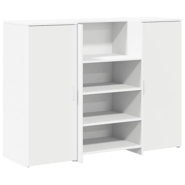 vidaXL Receptionsdisk vit 135x50x103,5 cm konstruerat trä Vit