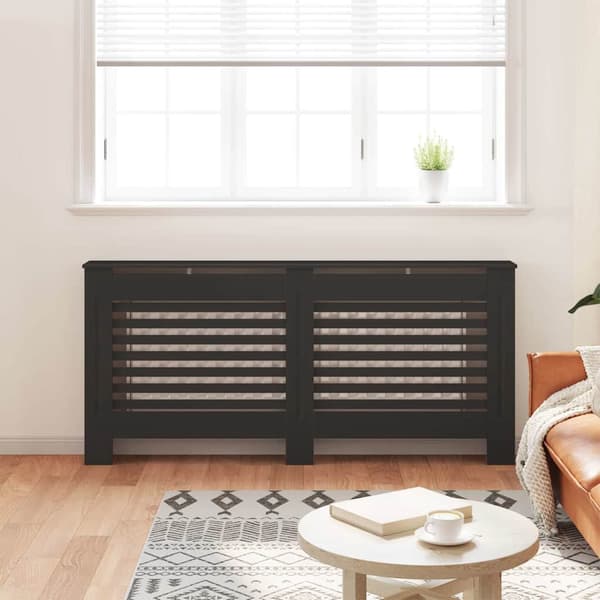 vidaXL Elementskydd svart 172x19x81,5 cm MDF Svart