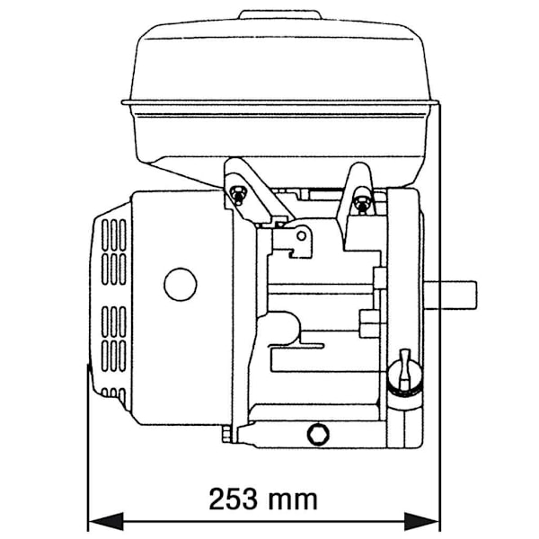 vidaXL Bensinmotor 6,5 HP 4,8 kW svart