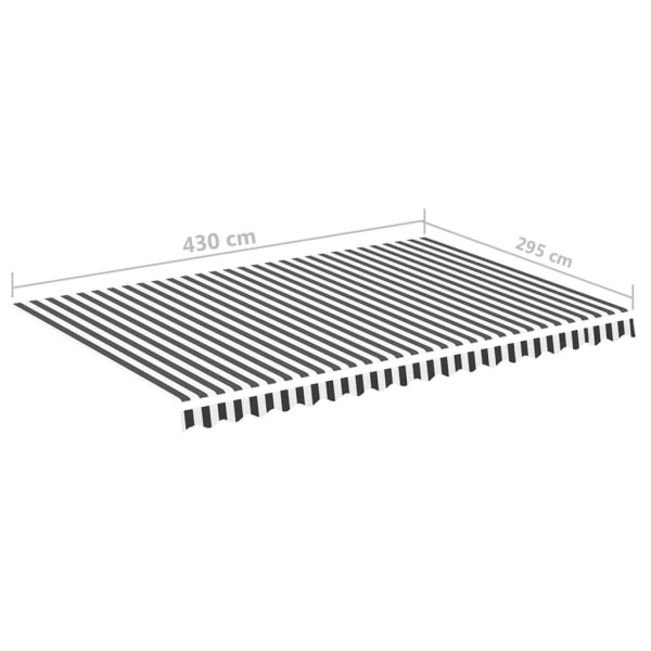 vidaXL Markisväv antracit och vit 4,5x3 m Antracit