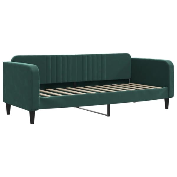 vidaXL Dagbädd utdragbar mörkgrön 80x200 cm sammet Grön