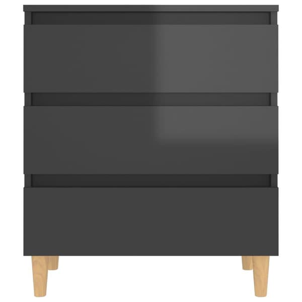 vidaXL Skänk grå högglans 60x35x69 cm konstruerat trä grå