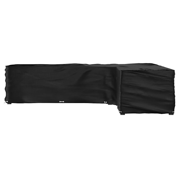 vidaXL Överdrag för utemöbler 20 ölj. 300x300x70cm L-format Svart
