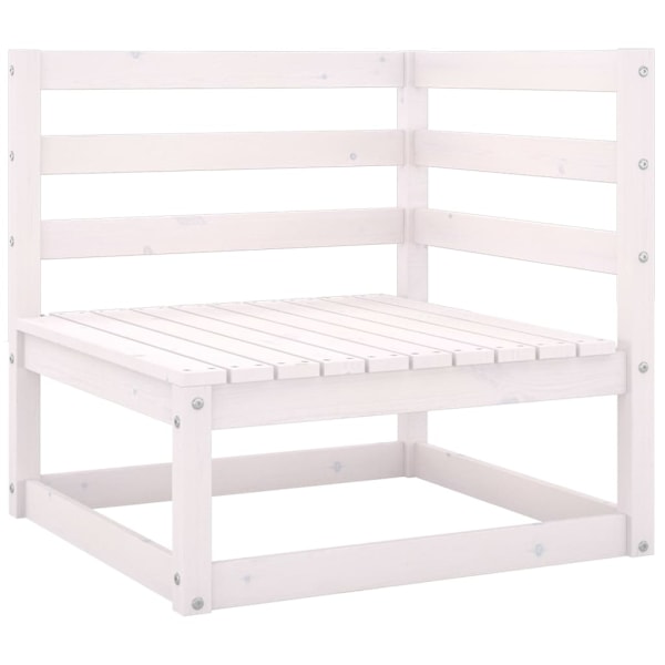 vidaXL Loungegrupp med dynor 6 delar massiv furu Vit