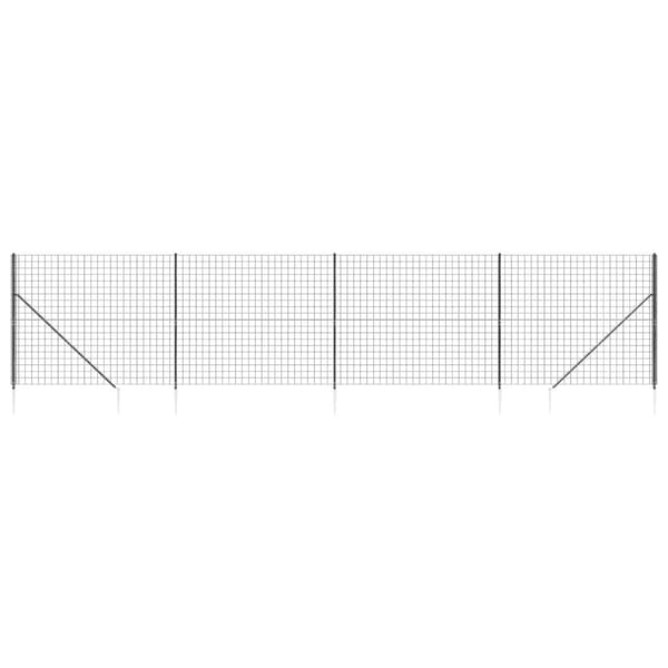vidaXL Stängsel med markspett antracit 2,2x10 m Antracit