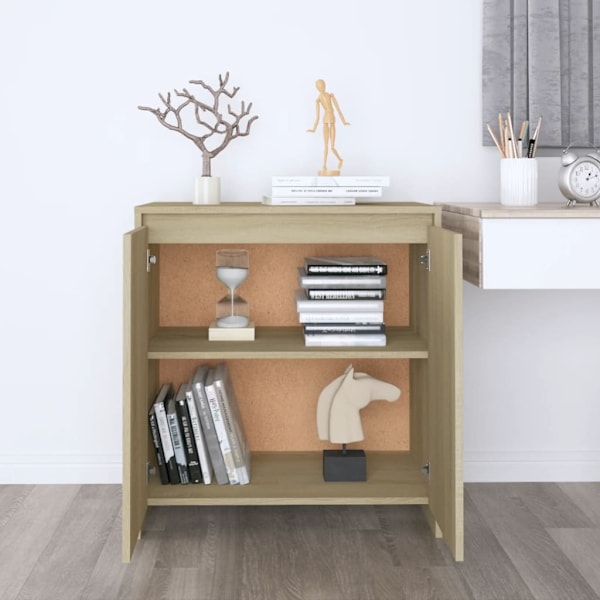 vidaXL Skänk sonoma-ek 70x41x75 cm konstruerat trä Beige
