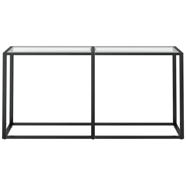 vidaXL Konsolbord transparent 160x35x75,5 cm härdat glas Transparent