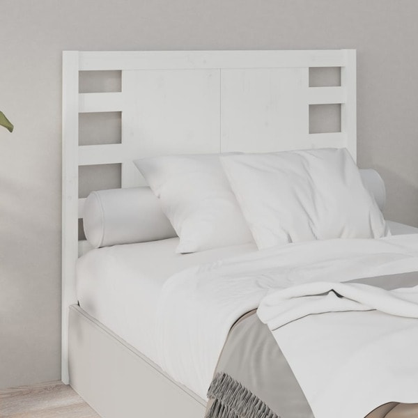 vidaXL Sänggavel vit 81x4x100 cm massiv furu Vit