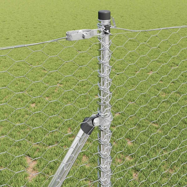 vidaXL Markfixerat Svetsat Stängsel 100 x 1 m (B x H) Silver