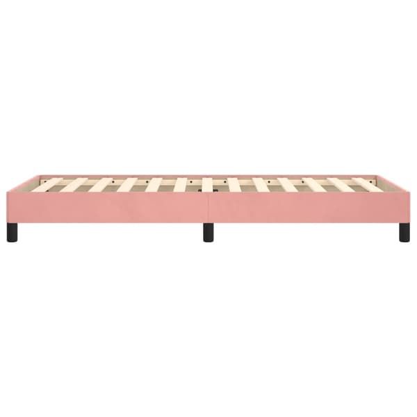 vidaXL Sängram rosa 90x200 cm sammet Rosa