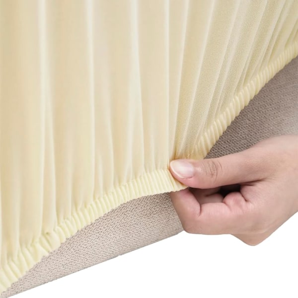 vidaXL Sofföverdrag 4-sits med stretch gräddvit polyesterjersey Creme