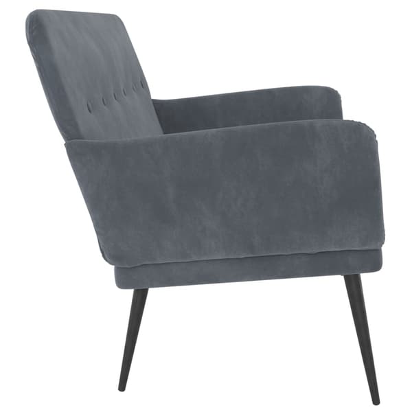 vidaXL Bänk mörkgrå 108x79x79 cm sammet Grå