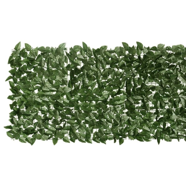 vidaXL Balkongskärm mörkgröna blad 400x75 cm Grön