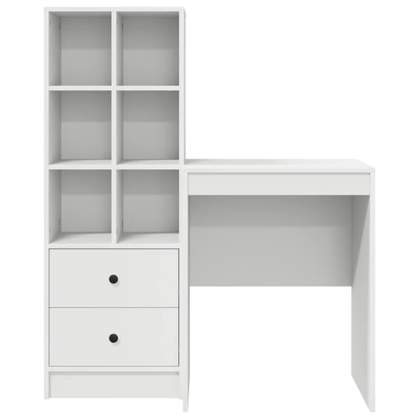 vidaXL Skrivbord Vit 145,5 x 40 x 127 cm 2 st Vit