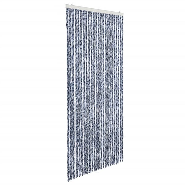 vidaXL Insektsdraperi blå, vit och silver 100x220 cm chenille multifärg