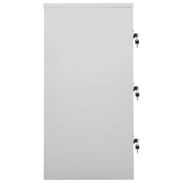 vidaXL Förvaringsskåp ljusgrå 90x45x92,5 cm stål grå