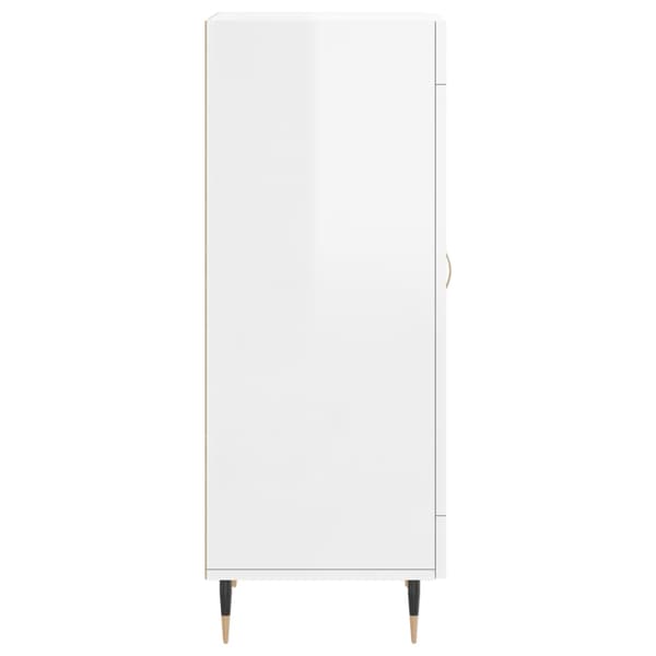 vidaXL Skåp vit högglans 34,5x34x90 cm konstruerat trä Vit