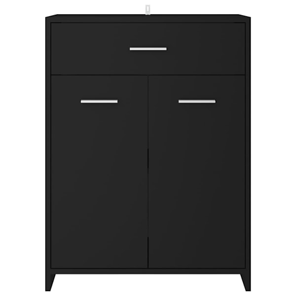 vidaXL Badrumsskåp svart 60x33x80 cm konstruerat trä Svart