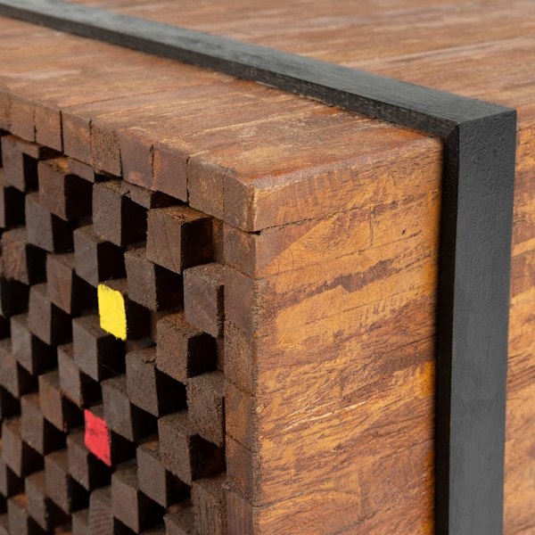 vidaXL Sidobord teak 60x60x38 cm Brun
