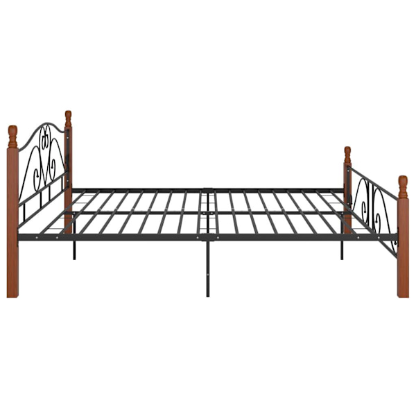 vidaXL Sängram svart metall 200x200 cm Svart