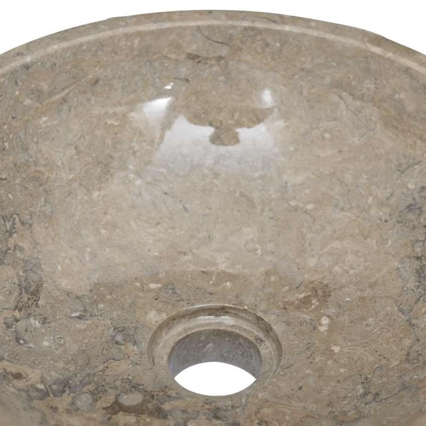 vidaXL Handfat grå Ø40x12 cm marmor grå