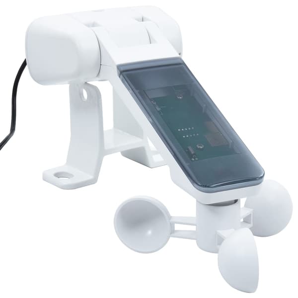 vidaXL Automatiserad markis vindsensor rullgardin LED 3x2,5m gul/vit Gul